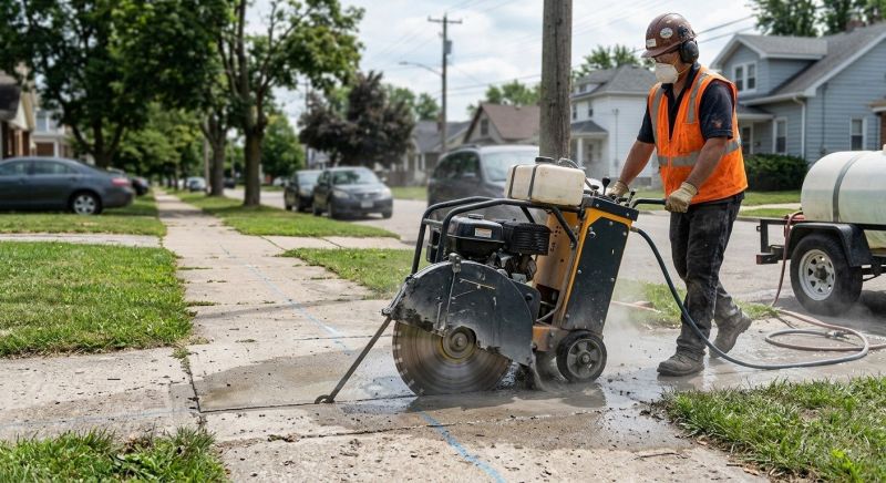 Sidewalk Sawing Service